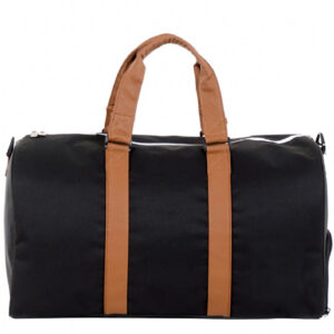 Black Pu Handle Large Travel Bag