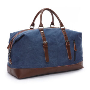 Navy Blue Durable Canvas Duffel Bag