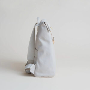 Canvas Rolling-top Backpack White