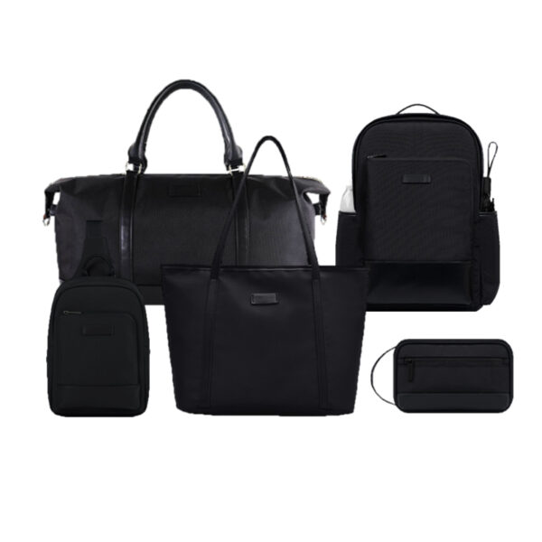 Black travel bag set