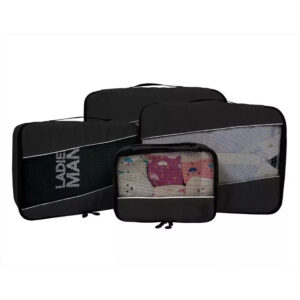 Packing cubes set 4 pieces packing black