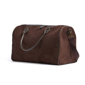 Luxury Brown Imitation Suede Travel Duffle Bag