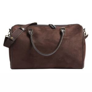 Luxury Brown Imitation Suede Travel Duffle Bag