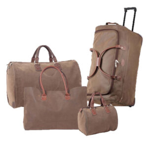 Fashionable 4Pcs Waterproof PVC Trolley Travel Luggage Bag Set
