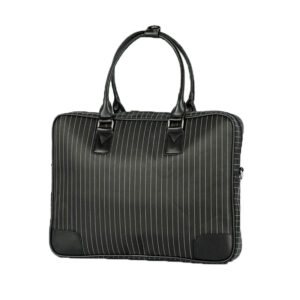 5Pcs Luxury Black Striped Nylon Trolley Travel Luggage Bag Set
