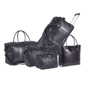 High-end 5Pcs Leather Travel Luggage Duffel Bag Set