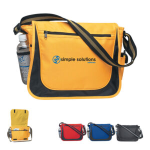 Promotional Messenger Bag with Matching Striped Handle