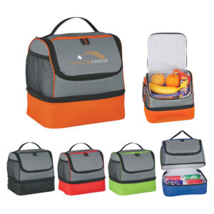 Custom Branded Two Compartments Cooler Lunch Bag