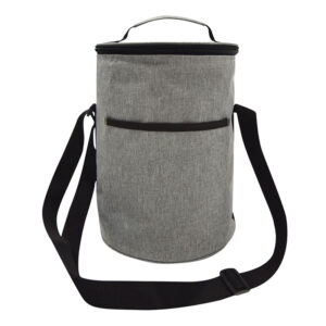 Portable Round Heathered Promotional Cooler Bag