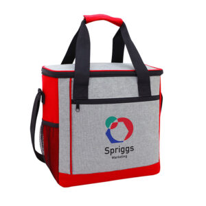 Polyester Branded Heathered Cooler Tote Bag