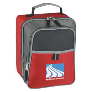 Double Zippered Main Compartment Promotional Insulated Lunch Bag